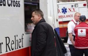 man and ambulance